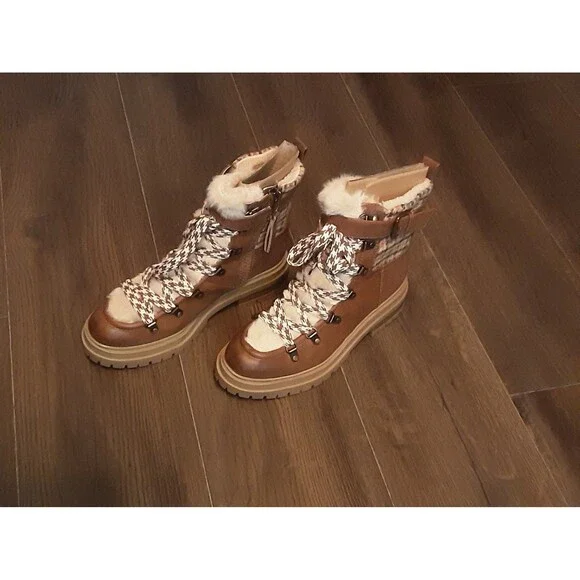 Circus Ny Women's Gretchen Hiker Boots (Dark Golden Caramel) - Size 7 M - Picture 3 of 5